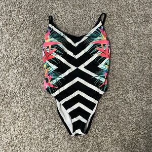 Pink one piece swimsuit